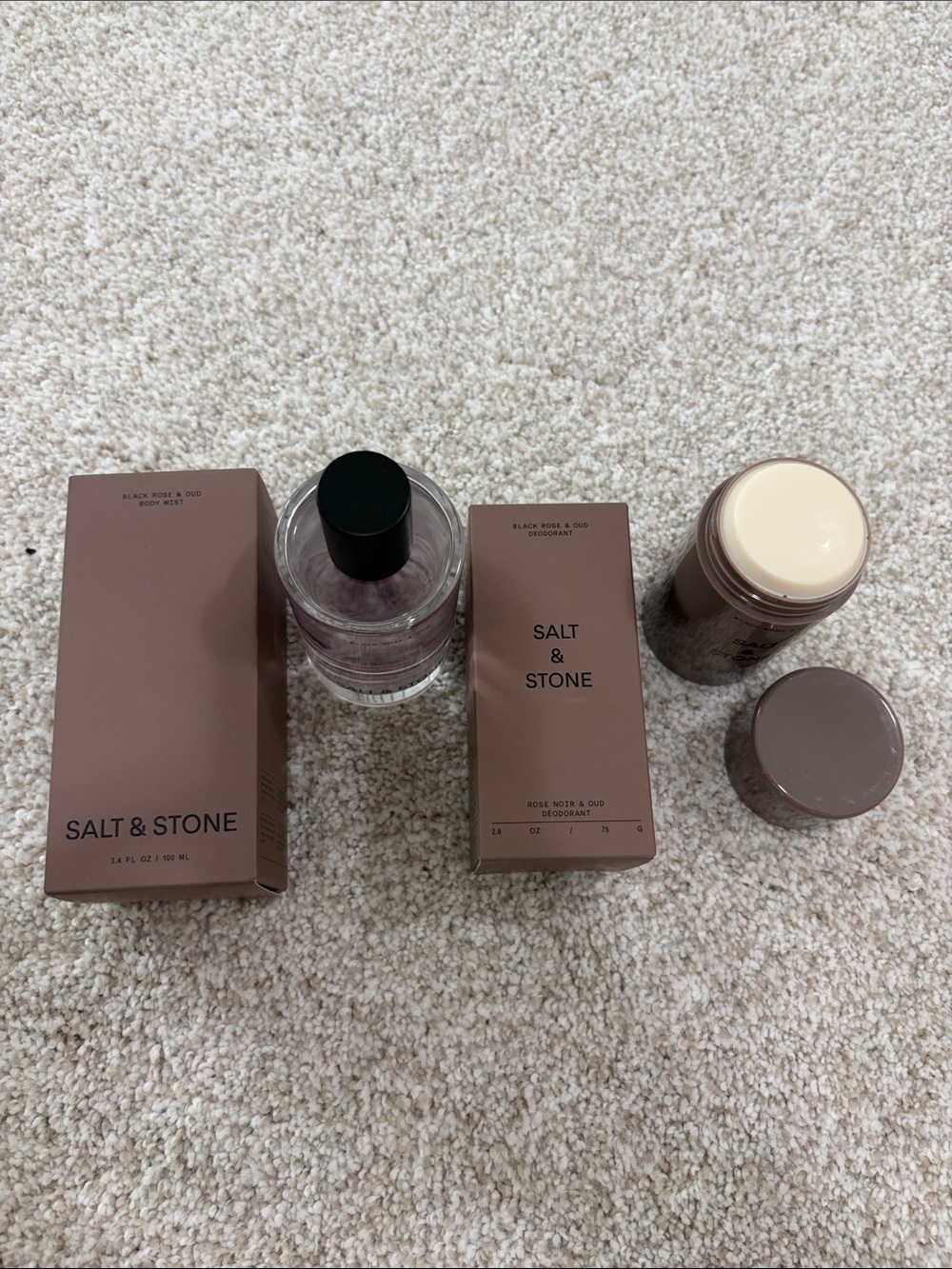 NEW Salt & Stone Black Rose & Oud Deodorant & Fragrance Set - Picture 3 of 3